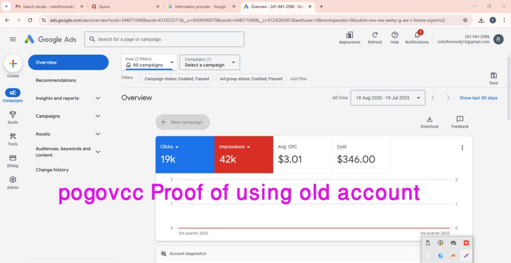 buy google ads account old threshold account